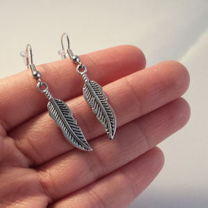 Silver Leaf Dangle Earrings